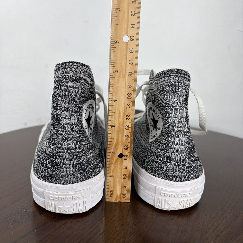 Converse Chuck Taylor Shoes Women's 9.5 Black White Flyknit High Cap Toe Sneaker - Picture 9 of 16